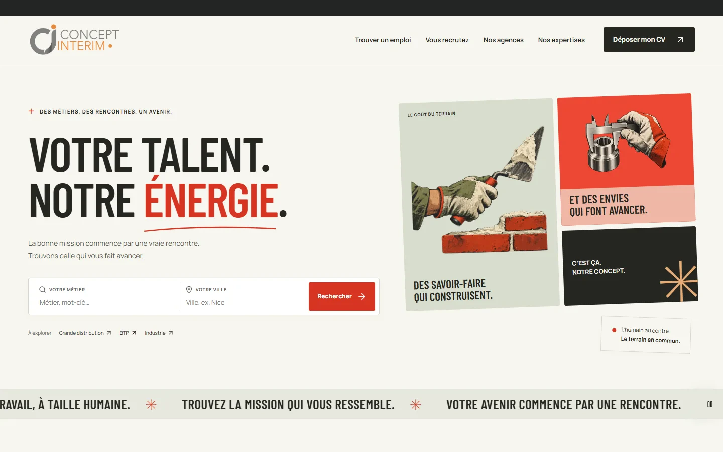 Aperçu du projet Concept Intérim